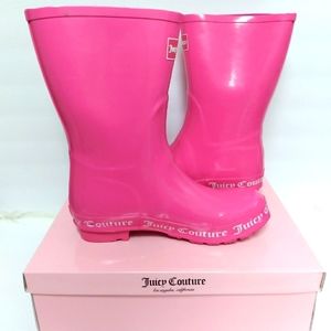 Brand New JUICY COUTURE PINK RAIN BOOTS SIZE 9M WOMENS